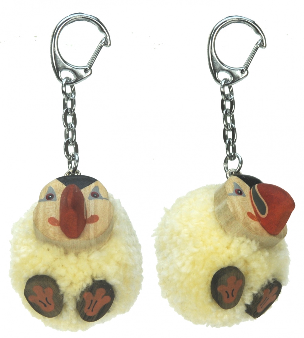 5001P-PFN : Puffin Pom Keyrings (Pack Size 36) TEMP OUT OF STOCK